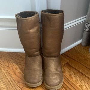 Rare BRONZE UGG boots-slightly worn but in good condition